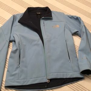 Light blue North Face Apex jacket